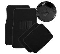 VaygWay Set di 4 tappetini per auto di alta qualità, resistenti, universali, per auto, SUV, camion, con battitacco di sicurezza, colore nero, per tutte le condizioni atmosferiche