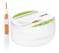 Vayox Cavo coassiale antenna 100 m CU DVB-T/T2/S/S2 4k bianco CC1