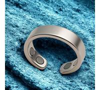 Vayro Magnetic Ring - VAYRO Ring | Original Magnetic Wellness Rings with 4-Magnet System for to Help Relieve Tension, Adjustable Size, for Men and Women (Silver)