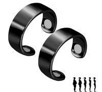 Vayro Ring, 2025 New Vayro Ring for Women Men, Vayro Rings Original Magnetic Wellness Rings, Adjustable, Light Weight, Water-Resistant (2*Black)