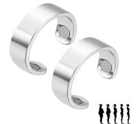 Vayro Ring, 2025 New Vayro Ring for Women Men, Vayro Rings Original Magnetic Wellness Rings, Adjustable, Light Weight, Water-Resistant (2*Silver)