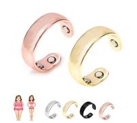 Vayro Ring, Original Magnetic Wellness Ring, Adjustable Size Rings for Men and Women, Lightweight and Water-Resistant Stainless Steel Rings (2pcs-a)