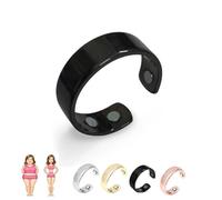 Vayro Ring, Original Magnetic Wellness Ring, Adjustable Size Rings for Men and Women, Lightweight and Water-Resistant Stainless Steel Rings (Black)