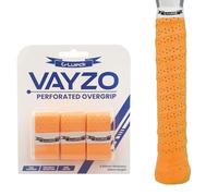 Vayzo Overgrip per padel e racchette da tennis perforate, fascia antiscivolo e assorbe il sudore, per badminton, squash e pickleball, set da 3 e 12 in diversi colori (arancione, set da 3)