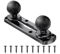 VAZESWIN Supporto da 17,8 cm con 2 bulloni a sfera da 3,8 cm per kayak barca, compatibile con supporti RAM da 3,8 cm, braccio a doppia presa a sfera, per Fish Finder, canna da pesca, GPS marino, 10