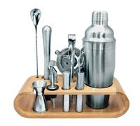 VB VIN BOUQUET FIK 1432 Set da Cocktail Completo con Base in Bambù, Include tutti gli utensili necessari per preparare cocktail