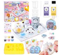 VBACALA 24 Pezzi Taba Squishy Kit Fai da Te,Taba Squishy Animali,150g AB Silicone 1:1 miscela Creare Gattini,Criceti,Cani,Tartarughe,Anatre,Panda Squishy,Regalo Antistress Fai da Te per Bambini Adulti
