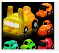 VBACALA Giocattoli Bagno Veicoli Cantiere con Luci,6Pezzi Set Giocattoli Bagno Senza Foro LED,Giochi Bagnetto Galleggianti Neonati Bambini 3+Anni,Giocattoli Luminosi Bagno per Vasca,Piscina Spiaggia