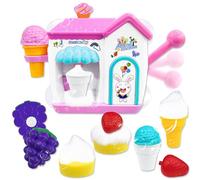 VBACALA Giochi Bagnetto Neonato,Gelato Macchina per la Schiuma con Vasca,Giocattolo d'Acqua con Ventose,Regalo per Bambina 3 4 5 6 Anni