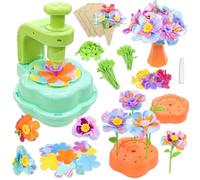 VBACALA Kit di Fiori Creativo,Il Laboratorio dei Fiori,174 Kit Artigianale con Macchina per la Produzione di Flower Bambini,Regalo Giocattoli Creativo per Bambina 3 4 5 6 7+Anni Natale e Compleanno