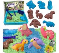 VBACALA Sabbia Magica per Bambini,Kit di Sabbia Magica con 8 Dinosauro,500g Sabbia Magica,Sabbia Magica per Bambini 3-6 Anni,Regalo per Ragazzi Ragazze