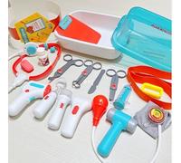 VBACALA Valigetta Dottore per Bambini,17 Pezzi Set Giocattolo Medico con Stetoscopio Giocattolo,Siringa,Termometro,Giochi di Ruolo da Dentista,Regalo Kit Dottore Bambino per Ragazze e Ragazzi 3+ Anni