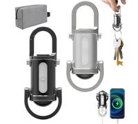 Vbbert Keychain Flashlight Waterproof Light, 2 in 1 Flashlight and Power Bank, 1200lm Super Bright Mini Keychain Flashlights, Portable Rechargeable, 7 Lighting Modes, for Camping & Hiking (B+C)