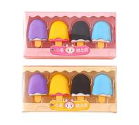 VBBTYRU 4 gomme gelate, molto pratiche, motivo cartoni animati, set di apprendimento per ufficio, decorazione della casa, regalo per l'inizio della scuola per ragazzi e ragazze