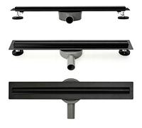 VBChome i rea slim black 60 Canalina per doccia, Nero, 60 cm