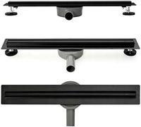 VBChome i rea slim black 80 bis2 Canalina per doccia, Nero, 80 cm