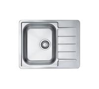 VBChome Lavello da incasso, in acciaio inox, 62 x 50 cm, struttura satinata, scolapiatti da campeggio, cucina, scarico senza foro per rubinetto