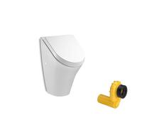 VBChome Orinatoio di ingresso posteriore bianco coperchio con abbassamento automatico Soft Close Moderno in ceramica di alta qualità Pissoir Wandurinal da parete con coperchio e sifone