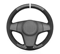 VBCXGV Coprivolante in Pelle Scamosciata Nera Carbone per Auto, per Chevrolet Niva a 3 Razze, per Lada Niva, per Opel Vauxhall Corsa D 2006-2014