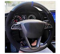 VBCXGV Coprivolante in Pelle Scamosciata Nera Carbone per Auto, per Seat Leon 5F Mk3 2013-2020, Ibiza 6J Tarraco, Arona, Ateca, Alhambra