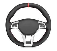 VBCXGV Coprivolante in Pelle Scamosciata Nera per Auto, per Mercedes-Benz A45 CLA45 C63 E63 CLS63 SLK55 SL 63 65 GLA45 AMG 2012-2015