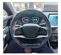 VBCXGV Coprivolante per Auto Cucito a Mano in Pelle Scamosciata Nera Carbone, per BYD Tang EV DMI DMP Han Song Plus E9