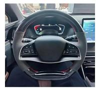 VBCXGV Coprivolante per Auto Cucito a Mano in Pelle Scamosciata Nera Carbone, per BYD Tang EV DMI DMP Han Song Plus E9