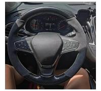 VBCXGV Coprivolante per Auto Cucito a Mano in Pelle Scamosciata Nera Carbone, per Chevrolet Cruze 2014-2018 Volt 2014-2019