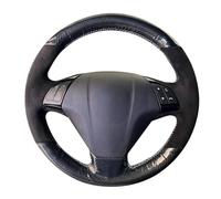 VBCXGV Coprivolante per Auto Cucito a Mano in Pelle Scamosciata Nera Carbone, per Fiat Punto Bravo Linea Qubo Doblo Grande Punto
