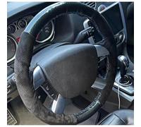 VBCXGV Coprivolante per Auto Cucito a Mano in Pelle Scamosciata Nera Carbone, per Ford Focus 2 Kuga C-Max 2005-2011