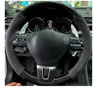 VBCXGV Coprivolante per Auto Cucito a Mano in Pelle Scamosciata Nera Carbone, per Golf Tiguan Passat B7 CC Touran Jetta Mk6