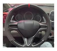 VBCXGV Coprivolante per Auto Cucito a Mano in Pelle Scamosciata Nera Carbone, per Honda Civic (Old Civic) 2006, 2007, 2008, 2009, 2010 e 2011