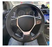 VBCXGV Coprivolante per Auto Cucito a Mano in Pelle Scamosciata Nera Carbone, per Suzuki Swift 2011-2017 SX4 S-Cross Celerio Vitara