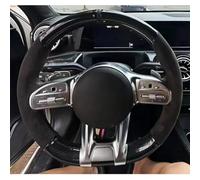 VBCXGV Coprivolante per Auto Cucito a Mano in Pelle Scamosciata Nera, Nero Carbone, per Mercedes Benz A45 E63 AMG GT C190