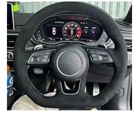 VBCXGV Coprivolante per Auto Cucito a Mano in Pelle Scamosciata Nera, per Audi A1 8X A3 8V S3 A4 B9 S4 A5 RS 3 4 5 SQ2 Q2 2016-2022