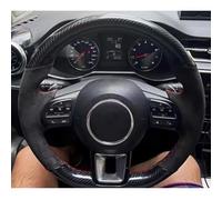 VBCXGV Coprivolante per Auto Cucito a Mano in Pelle Scamosciata, Nero Carbone, per MG ZS HS GS 5 6 RX5 RX8 ZST ZS EV 2017-2023