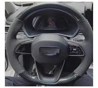 VBCXGV Coprivolante per Auto in Pelle Scamosciata Nera Carbone, Cucito a Mano, per Geely Coolray 2019-2020