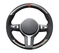 VBCXGV Coprivolante per Auto in Pelle Scamosciata Nera Carbone, per MSport F30 F31 F34 F10 F11 F07 X1 X2 X3 F25 F32 F33 F36 F48 F39