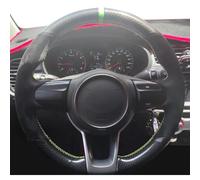 VBCXGV Coprivolante per Auto in Pelle Scamosciata Nera Cucita a Mano, Colore Nero Carbone, per Kia Rio 2017-2019, Rio5 2019, K2, Picanto Morning