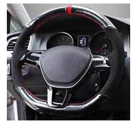VBCXGV Coprivolante per Auto in Pelle Scamosciata Nera Cucita a Mano, Nero Carbone, per Golf 7 Mk7, Nuova Polo, Jetta, Passat B8
