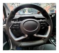 VBCXGV Coprivolante per Auto in Pelle Scamosciata Nera Cucito a Mano, per Hyundai Elantra 5 Solaris Elantra Sport GT