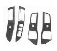 VBCXGV Rivestimento del Pulsante dell'interruttore del finestrino del bracciolo Interno della portiera dell'auto, Nero Carbonio, per Ford Explorer 2020 2021 2022 2023 2024