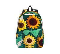 Vbcxza Zaino in tela con stampa di api di girasole, dimensioni medie e piccole, perfetto per escursioni, viaggi e uso quotidiano, Nero , M, Zainetto