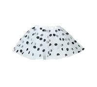 VBEDKDEB Gonna in tulle, da donna, semitrasparente, a pois, rockabilly, costume da carnevale, tutù, gonna elastica da donna, gonna classica, mini gonna da ballo, bianco, Taglia unica