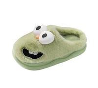 VBEDKDEB Pantofole da donna invernali calde pantofole con lingua sospesa, baci invernali 3D grandi occhi cane, divertente pacchetto dei cartoni animati, testa EVA, divertenti, morbide, calde, comode