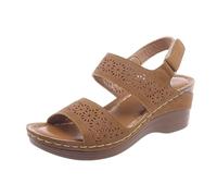 VBEDKDEB Sandali da donna, estivi, comodi, da donna, per il tempo libero, per lo sport, ortopedici, estivi, per il tempo libero, romani, marrone, 38.5 EU