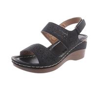 VBEDKDEB Sandali da donna, estivi, comodi, da donna, per il tempo libero, per lo sport, ortopedici, estivi, per il tempo libero, romani, Nero , 39 EU