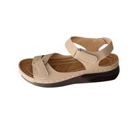 VBEDKDEB Sandali da donna estivi, comodi, estivi, alla moda, da donna, con tacco, suola morbida, tinta unita, per il tempo libero, estivi, bianco, 41 EU