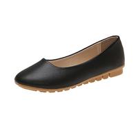 VBEDKDEB Scarpe da ballerina da donna comode ballerine piatte moda primavera scarpe casual tacco basso suola morbida comoda tinta unita piatta leggera Leo ballerine da donna, Nero , 39 EU