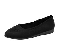 VBEDKDEB Slip On Sneakers da donna per il tempo libero, scarpe antiche in tessuto, traspiranti, popolari a maglia, alla moda, scarpe da donna, Nero , 37 EU